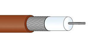 HUBER+SUHNER RG_179_B/U Coaxial Cable, RG179 / RG179B/U, 2.54mm, 75ohm, 100m