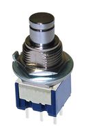 NIDEC COMPONENTS 8Y2021-Z Pushbutton Switch, 8Y Series, 12.5 mm, DPDT, On-(On), Plunger for Cap