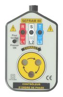 SEFRAM SEFRAM80 Phase Rotation Meter, 50Hz to 60Hz, 200V to 600V, 0 °C, 40 °C, 134 mm, 85 mm