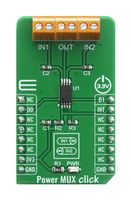 MIKROELEKTRONIKA MIKROE-4109 Click Board, Power MUX Click, Power Switch, TPS2115APWR, GPIO, mikroBUS, 3.3 V, 42.9 mm x 25.4 mm