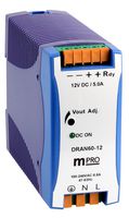 MULTICOMP PRO MP-DRAN60-12 AC/DC DIN Rail Power Supply (PSU), 90 to 375VDC, ITE & Hazardous Locations, 1 Output, 60 W, 12 VDC
