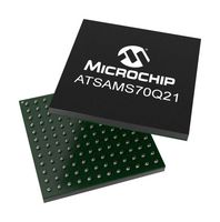 MICROCHIP ATSAMS70Q21B-CN ARM MCU, SAM 32 Family SAM S70 Series Microcontrollers, ARM Cortex-M7F, 32 bit, 300 MHz, 2 MB