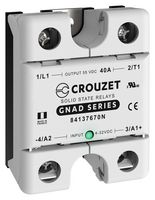 CROUZET 84137670N Solid State Relay, 40 A, 55 VDC, Panel Mount, Screw, DC Switch