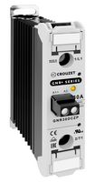 CROUZET GNR30DCZP Solid State Relay, 30 A, 500 VAC, DIN Rail, Screw, Zero Crossing