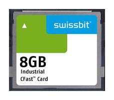 SWISSBIT SFCA008GH1AO1TO-I-DB-216-STD Flash Memory Card, SLC, CFast Card, 8 GB