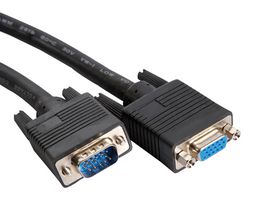 VIDEK 3088BHQ-1 Computer Cable, SVGA Plug, SVGA Receptacle, 3.3 ft, 1 m, Black