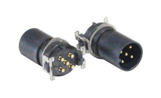 BULGIN LIMITED PXPLCP12SMM08APC Sensor Connector, PXP Series, M12, Male, 8 Positions, PCB Pin, Straight Surface Mount