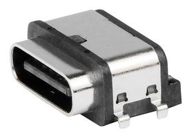 MOLEX 217177-0001 USB Connector, USB Type C, USB 2.0, Receptacle, 6 Ways, Surface Mount, Right Angle