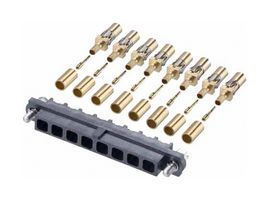 HARWIN M80-FC305F1-08 Rectangular Connector, Datamate Coax M80, 8 Contacts, Receptacle, 4 mm, Crimp, 1 Row