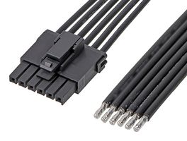 MOLEX 217466-1051 Cable Assembly, Ultra-Fit Receptacle to Free End, 5 Ways, 3.5 mm, 1 Row, 150 mm, 5.9 "