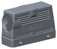 TE CONNECTIVITY T1230246132-000 Heavy Duty Connector, Hood, Side Entry, Aluminium Alloy Body, 2 Lever, H24B