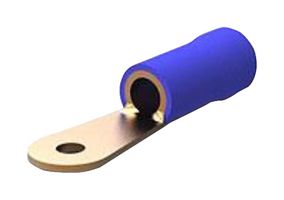 TE CONNECTIVITY - AMP 52042-2 Ring Tongue Terminal, M4, #8, 6 AWG, 16.77 mm², PLASTI-GRIP, Blue