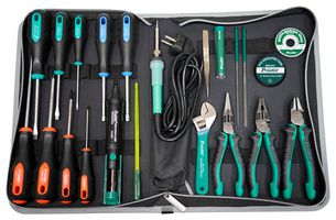 PROSKIT INDUSTRIES PK-813 EU Tool Kit, Electrical Appliances Repair, EU, Pre-Soft Screwdrivers, Desolder Pump, Plier, Bag