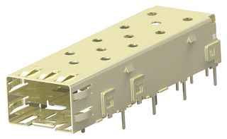TE CONNECTIVITY 2227303-3 Cage, SFP, 1 x 1 (Single), Without Heat Sink, Without Light Pipe, Through Hole, Solder Post
