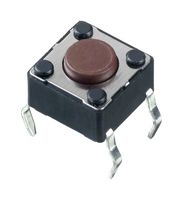 APEM PHAP5-30VA2D2T2N2 Tactile Switch, 0.05A, 12VDC, 160 gf, Top Actuated, Square Button, PHAP5-30 Series, 6mm x 6mm, THT