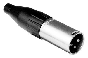 AMPHENOL AUDIO AC3MM-AU XLR Connector, 3 Contacts, Plug, Cable Mount, Gold Plated Contacts, Zinc Alloy Body, AC