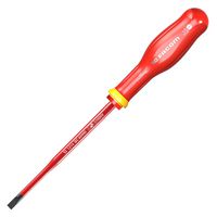 FACOM AT4X100TVE Screwdriver, Slotted, 100 mm Blade, 4 mm Tip, 210 mm Overall, PROTWIST Series