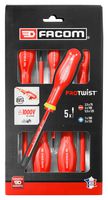 FACOM AT5VE.PB Screwdriver Set, 5 Pieces, PROTWIST Series