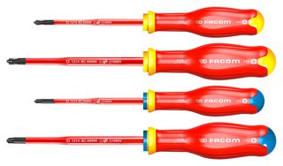 FACOM ATB.J4TVE Screwdriver Set, Mixed Heads Slip Tip, 4 Pieces, PROTWIST Series