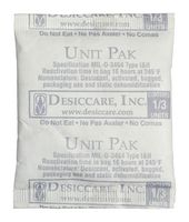 SCS 1/3PLDES700 Desiccant Bag, Plastic, 1/3 Unit, 54 mm W x 64 mm L