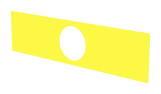 EAO 45-561.1400 Legend Plate, Yellow, Plastic, 150 x 38 mm, Emergency Stop Switch, 45 Series