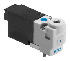 FESTO 197011 Air Solenoid Valve, 3/2, Closed, Monostable, M3, 0 bar to 8 bar, 24 VDC, 10 l/min