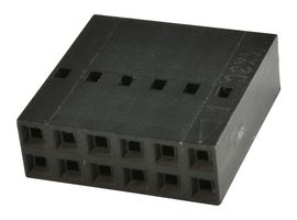 MOLEX 22-55-2121 Connector Housing, Black, SL 70450 Series, Receptacle, 12 Ways, 2.54 mm