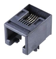 MOLEX 95501-2611 Modular Connector, Modular Jack, 1 x 1 (Port), 6P6C, Cat3, Through Hole Mount