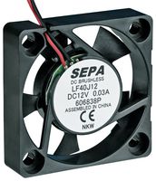 SEPA LF40J12SE22 DC Axial Fan, 12 V, Square, 40 mm, 10 mm, Sleeve Bearing