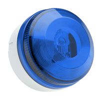 MOFLASH SIGNALLING X195-02WH-SB-03 Beacon, Continuous/Flashing, Blue, 28 V, IP65, 104 mm x 73 mm, X195 Series