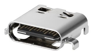MOLEX 105455-0101 USB Connector, USB Type C, USB 3.2 Gen 2, Receptacle, 24 Ways, Surface Mount, Right Angle