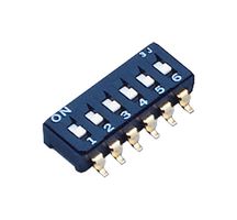 NIDEC COMPONENTS CFS-0600TB DIP / SIP Switch, 6 Circuits, Slide, Surface Mount, 6PST-NO, 6 V, 100 mA