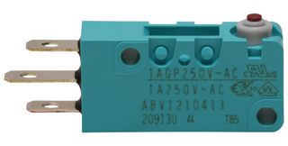 PANASONIC ABV1210413 Microswitch, Miniature, Pin Plunger, SPDT, Quick Connect, 1 A