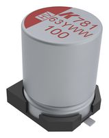 KEMET A781MS107M1JLAS030 Hybrid Aluminium Electrolytic Capacitor, 100 µF, ± 20%, 63 V, 2917 [7343 Metric], 0.03 ohm