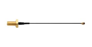 TAOGLAS CAB.011 RF / Coaxial Cable Assembly, 3.7 ", 95 mm, 1.13mm, SMA Bulkhead Jack, 90° MHFI Plug, 50 ohm