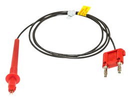 MUELLER ELECTRIC BU-7042-F-48-2 Test Tip Probe, Test Dual Tip Probe, 4mm Stackable Dual Banana Plug, 48 ", 1.2 m, Red
