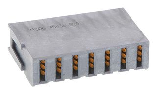 MOLEX 46436-9207 Rectangular Power Connector, R/A, 7 Contacts, EXTreme Ten60Power 46436 Series, PCB Mount, Press Fit