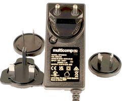 MULTICOMP PRO MP009245 AC/DC Power Supply, ITE, 1 Output, 36 W, 5 VDC, 4 A