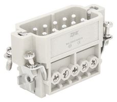 MULTICOMP PRO MP009519 Heavy Duty Connector, MP-HA INSERTS, Insert, 10+PE Contacts, 10A, Plug, Screw Pin