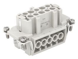 MULTICOMP PRO MP009564 Heavy Duty Connector, MP-HE INSERTS, Insert, 10+PE Contacts, 10B, Receptacle, Screw Socket
