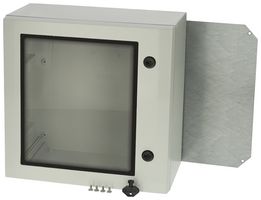 FIBOX ARCA 303021W Plastic Enclosure, 2-Point Lock, Cover w/Window, Multipurpose, Polycarbonate, 300 mm, 300 mm