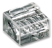 WAGO 243-144 Standard Terminal Block, Transparent, 243, 4 Contacts, Terminal Block, Standard, Cable Mount