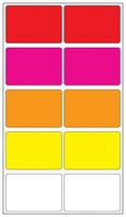 MULTICOMP PRO MP010405 Label, Self Adhesive, 50 mm, 75 mm, Paper, Multicolour