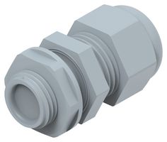 TE CONNECTIVITY - ENTRELEC 1SNG626026R0000 Cable Gland, w/ Locknut, M16 x 1.5, 5 mm, 10 mm, Nylon 6 (Polyamide 6), Grey, IP66, IP68