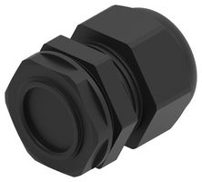 TE CONNECTIVITY - ENTRELEC 1SNG626078R0000 Cable Gland, w/ Locknut, M25 x 1.5, 13 mm, 18 mm, Nylon 6 (Polyamide 6), Black, IP66, IP68