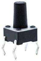 E-SWITCH TL1105BF160Q Tactile Switch, SPST-NO-DM, TL1105 Series, Top Actuated, Through Hole, Round Button, 160 gf