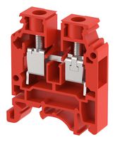ELKAY KUT10N / RED DIN Rail Mount Terminal Block, Feed Thru, 2 Ways, 16 AWG, 6 AWG, 10 mm², Screw, 63 A