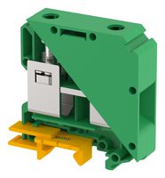 ELKAY KUT50/GREEN DIN Rail Mount Terminal Block, Feed Thru, 2 Ways, 6 AWG, 00 AWG, 50 mm², Screw, 150 A