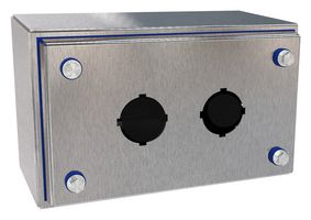 HAMMOND HYPB2SS Metal Enclosure, Push Button, Stainless Steel, 202 mm, 124 mm, 102 mm, IP69, IP69K