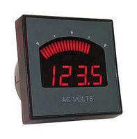 MURATA DMR35-ACV2-AC1-R Digital Panel Meter, 3.5 Digit, AC Voltage, 0 to 50 VAC, 0 to 300 VAC, Red Display